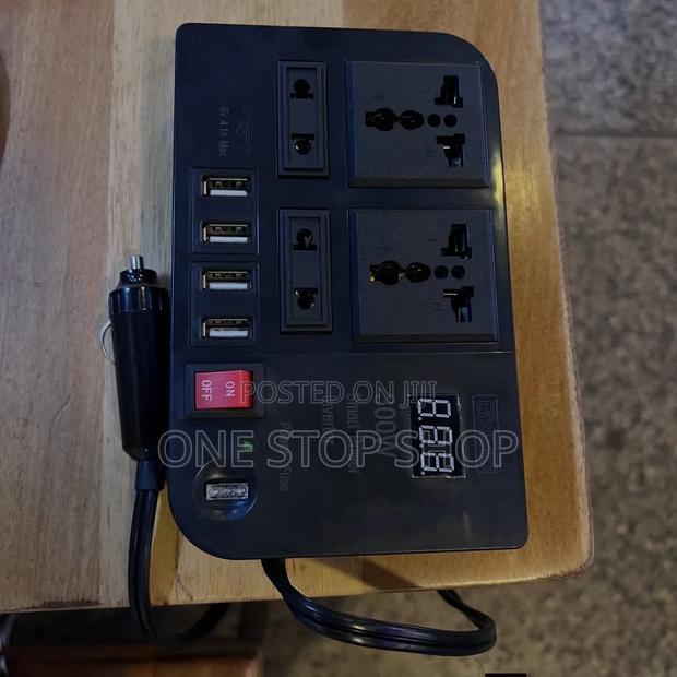 300w Car Smart Inverter 4ac Power Sockets+4usb Charging Ports