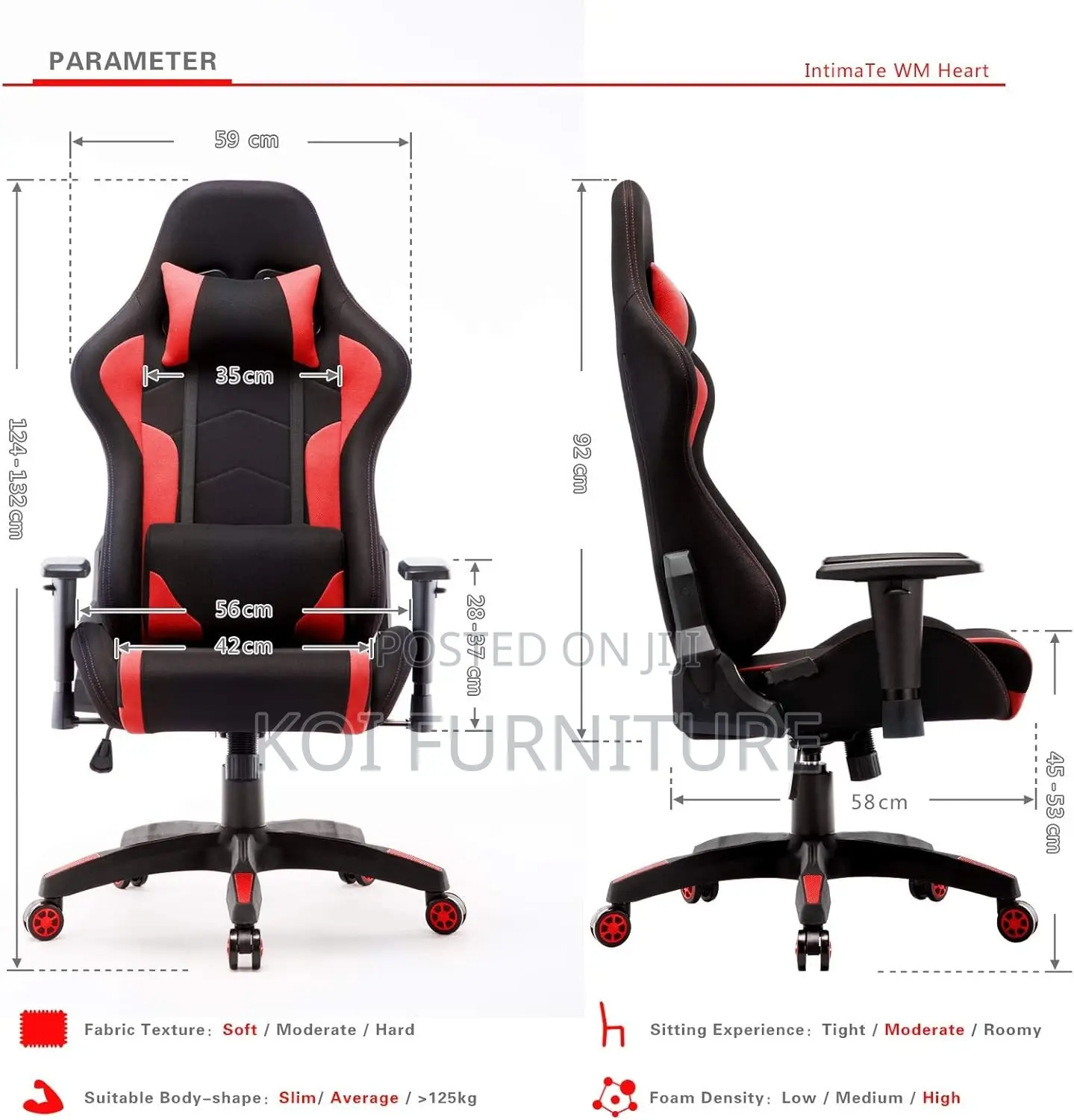 Office Chair; Fabric Ergonomic Office Studio Creators Gamers Chairs