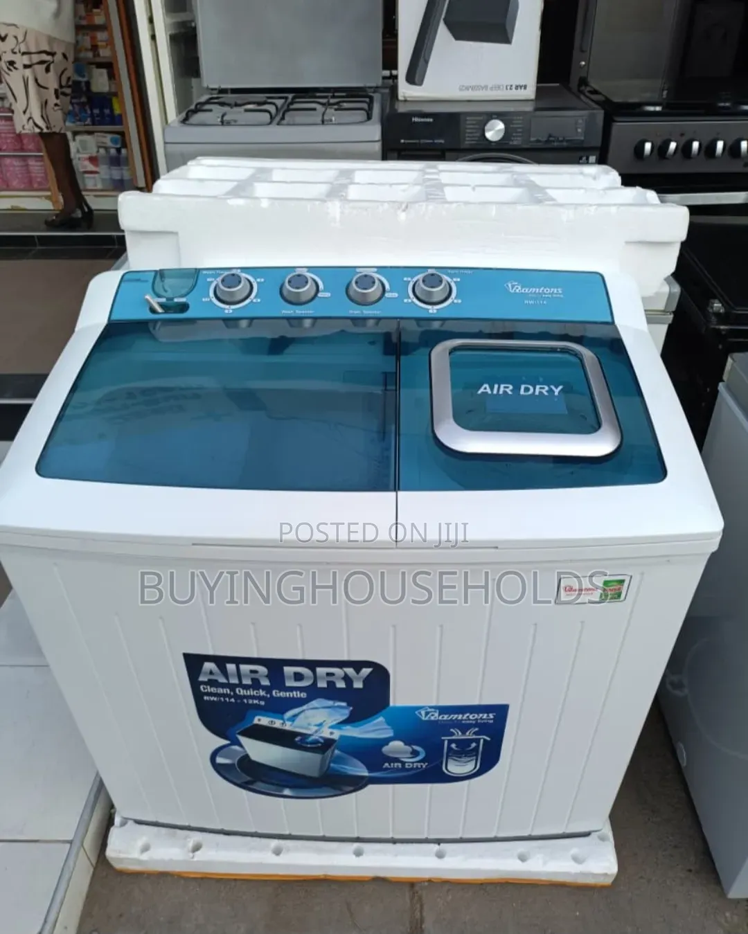 Ramtons 12kg Twin Tub Washing Machine,Used
