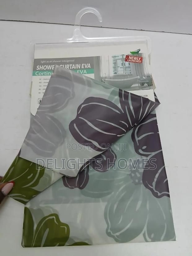 Waterproof Fabric Printed Shower Curtains-Alp - thumbnail 2