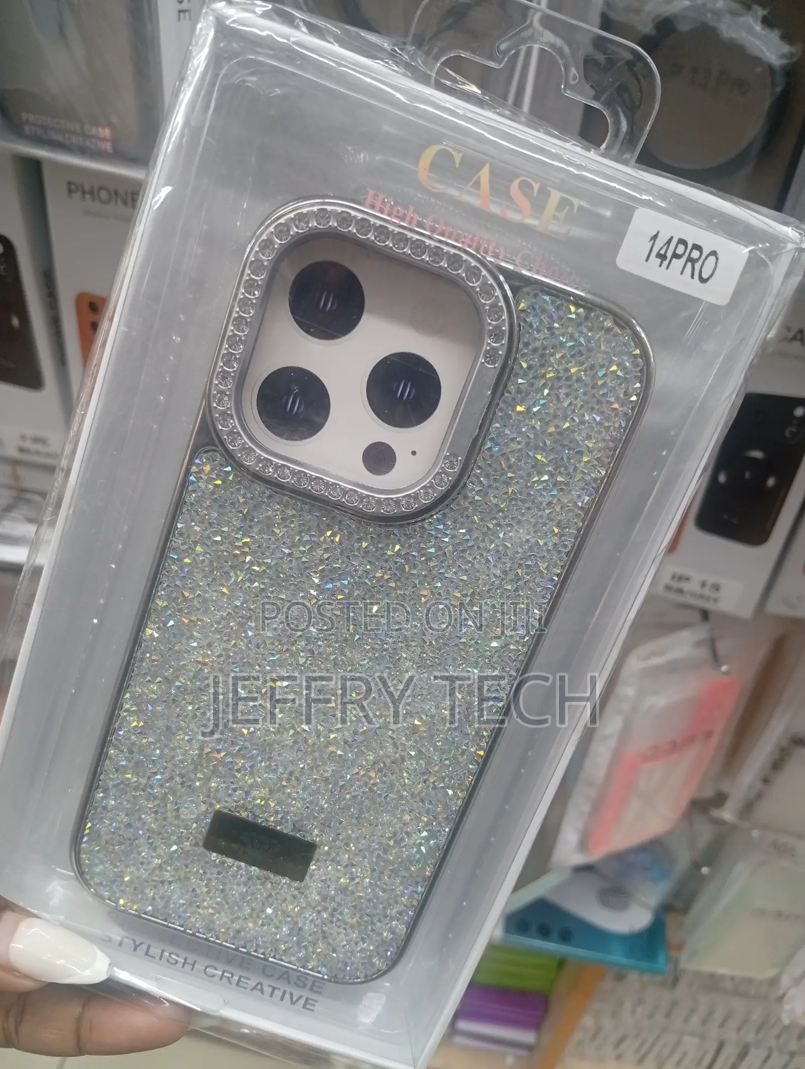 R iPhone 14 Pro Case Glitter Bling Aesthetic Women .