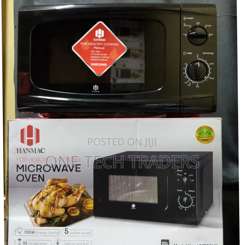 🔥Hanmac 20l Manual Black & White  Microwave (3 Years Warranty)