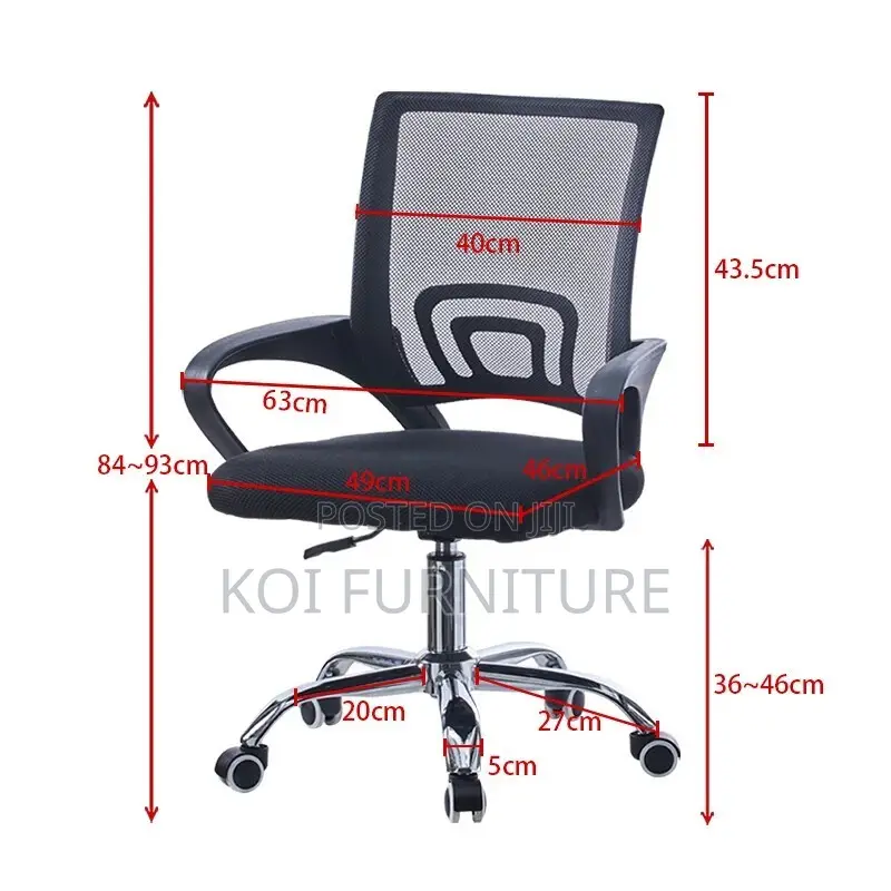 Office Chairs; Clerical Mesh Office Chair in Breathable Form