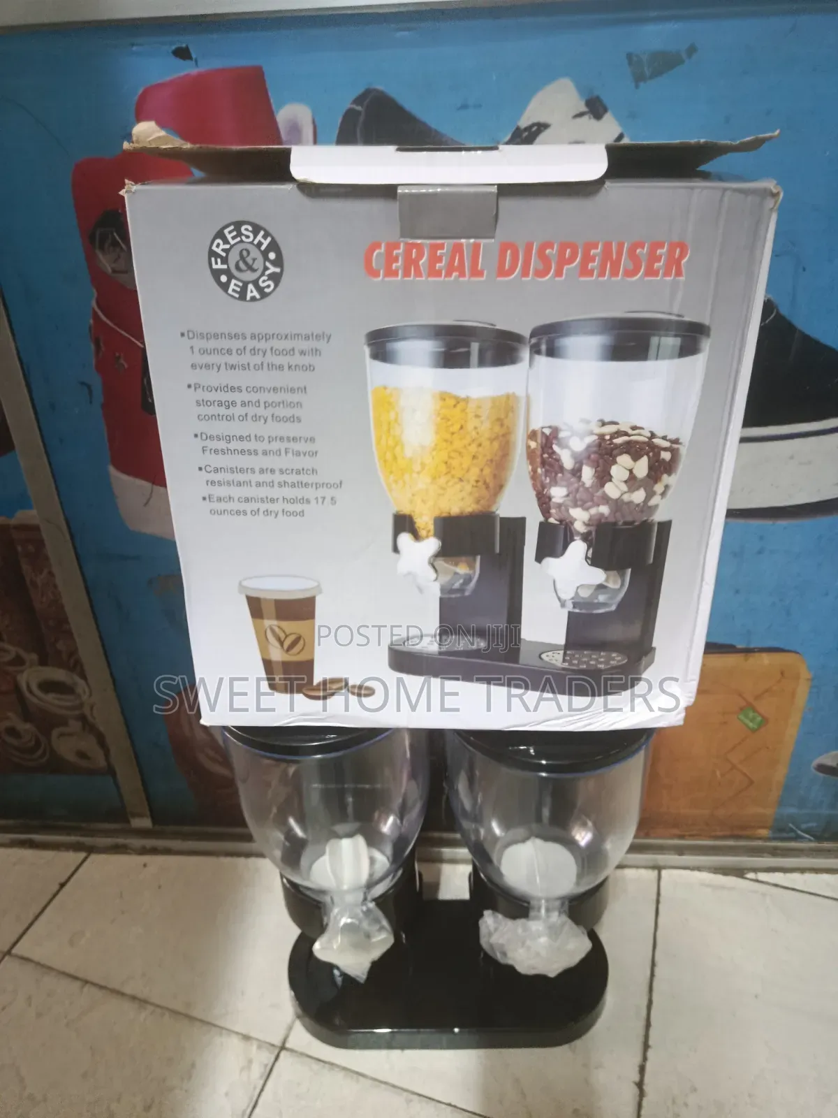 3 LTRS Double Cereal Dispenser