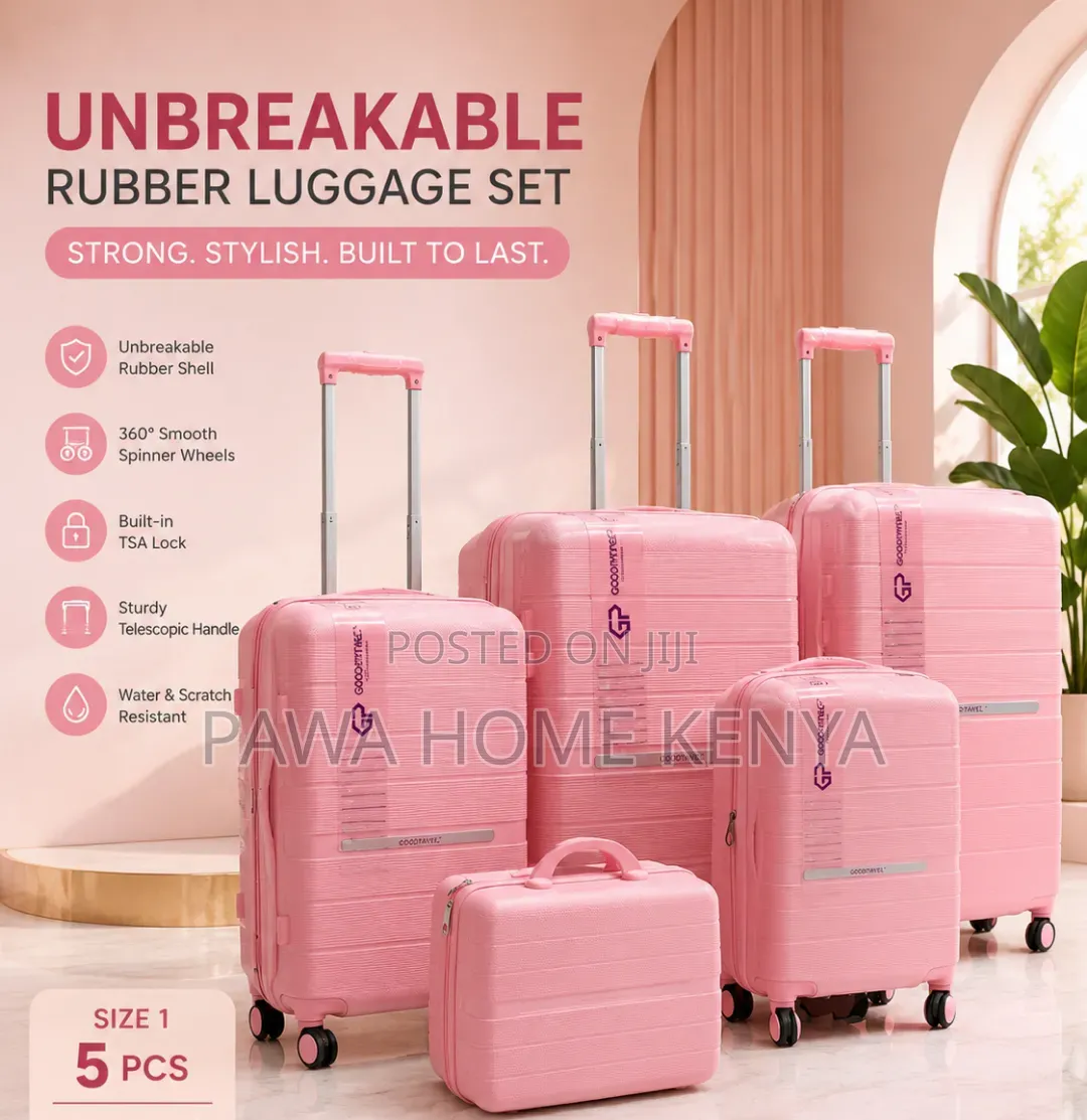 5pcs Unbreakable Rubber Suitcase
