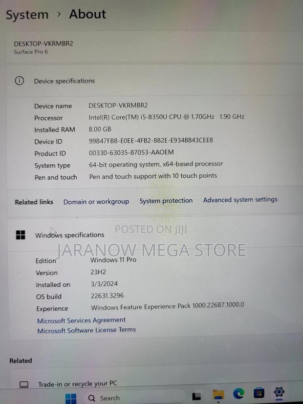 Microsoft Surface Pro 7 256 GB Silver - thumbnail 3