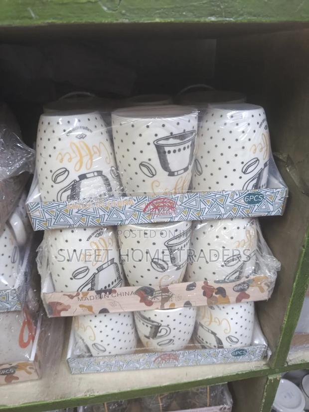 Flowered 6 PCS Ceramic Cups - main view