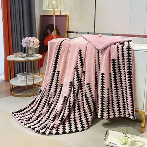 Big Size Pink New Design Fleece Blankets/Throw Blankets