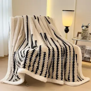 Big Size Beige New Design Fleece Blankets/Throw Blankets