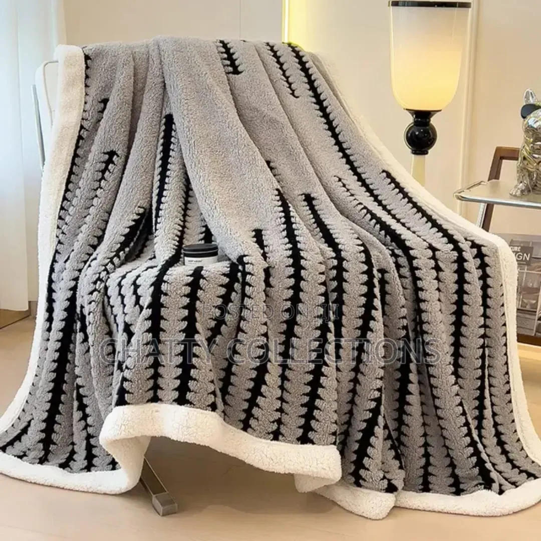 Big Size Light Gray New Design Fleece Blankets/Throw Blankets