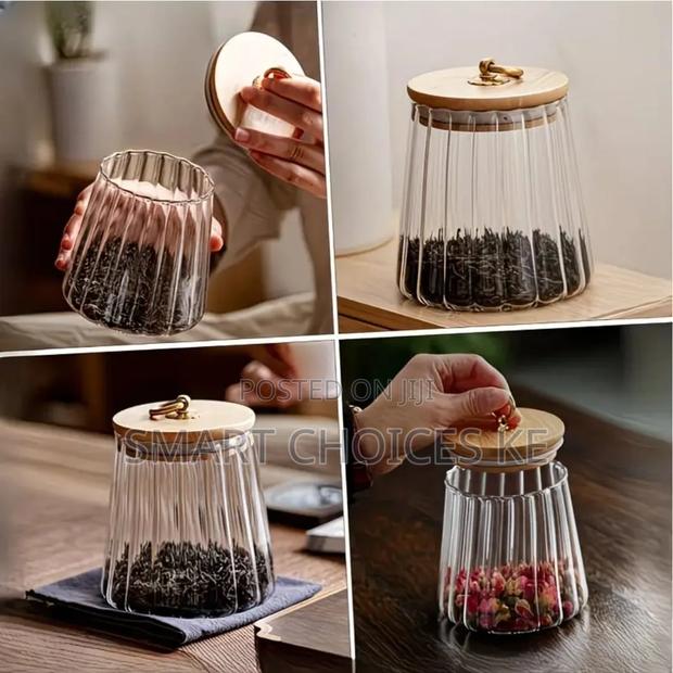Glass Storage Jar With Bamboo Lid - thumbnail 5