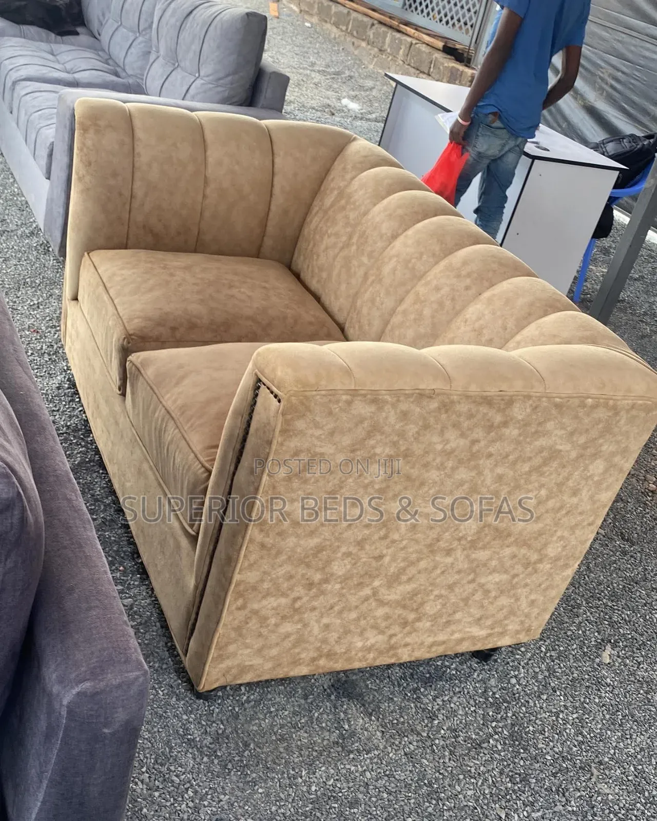 2 Seater Brown Sofa