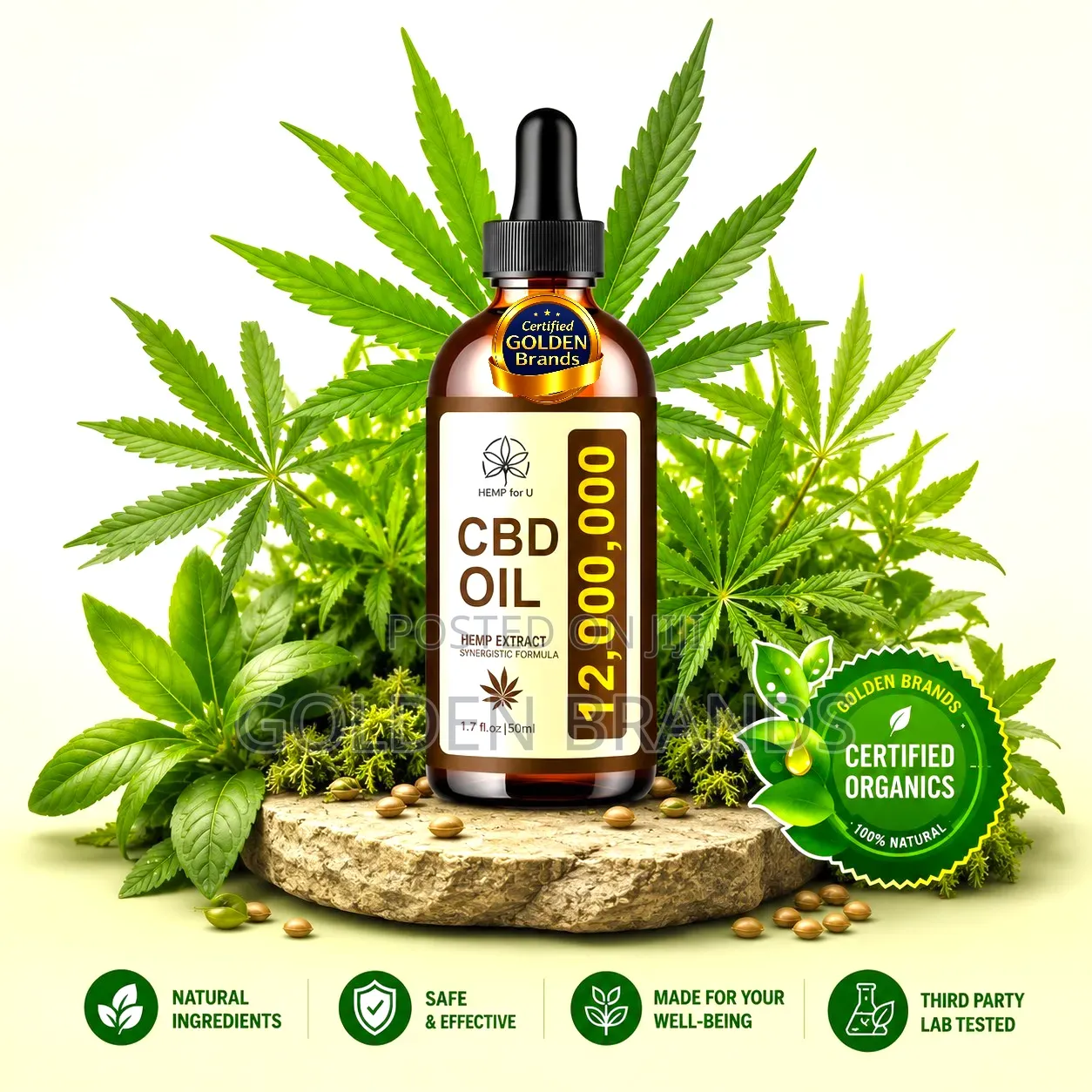 ‎ Natural Cannabidiol Cbd Hemp Oil 50 Ml