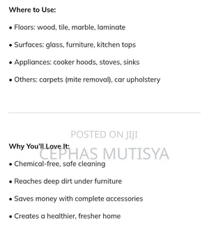 10 in 1 Multifunction Electric Steam Cleaner. Cleans Floors and Sofas.
