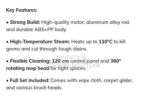 10 in 1 Multifunction Electric Steam Cleaner. Cleans Floors and Sofas.