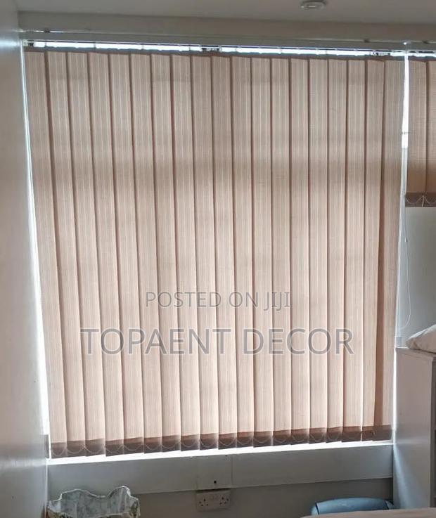Beige Smart Shades for Smart Living Vertical Office Blinds