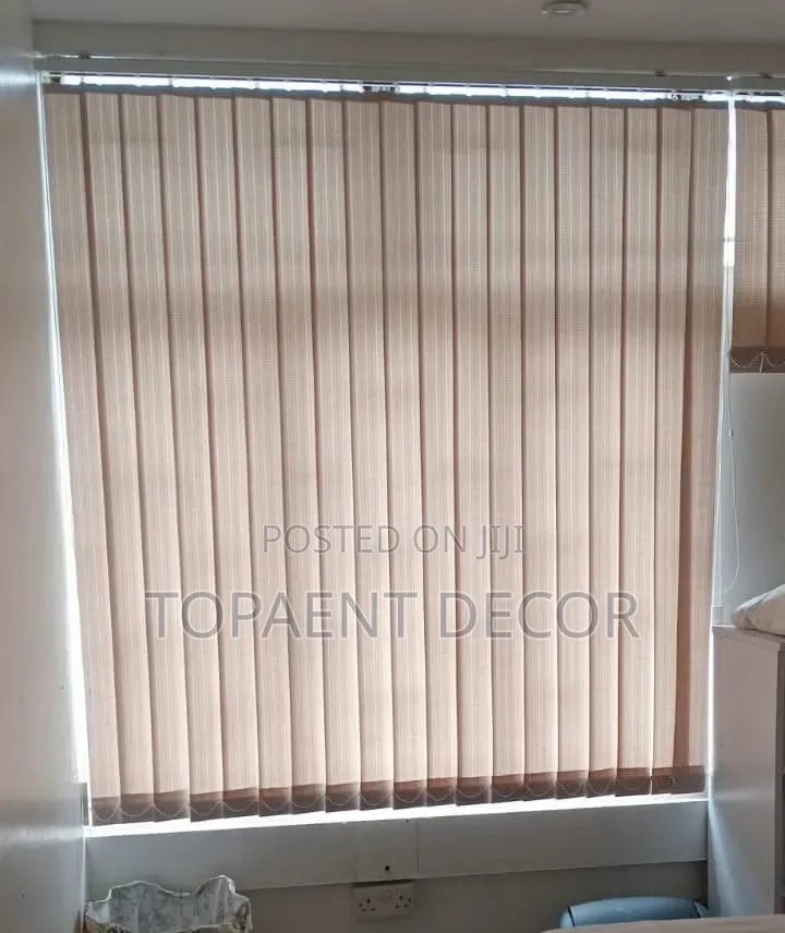 Beige Smart Shades for Smart Living Vertical Office Blinds