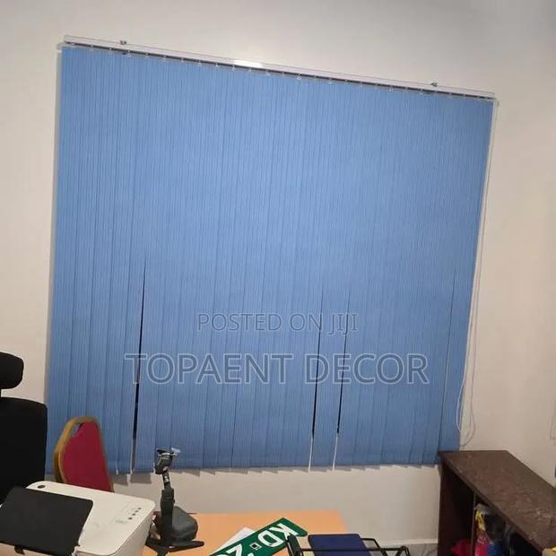 Turning Sunlight Into Comfort,Blue Vertical Office Window Blinds - main view