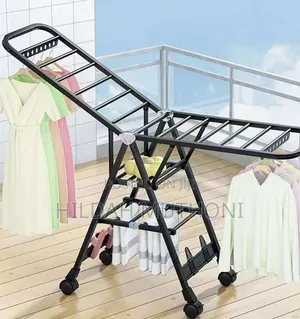 Foldable Heavy Clothes Drying Rack With Wheels