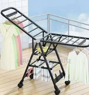Foldable Heavy Clothes Drying Rack With Wheels