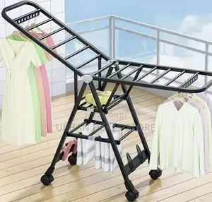 Foldable Clothes Drying Rack With Wheels