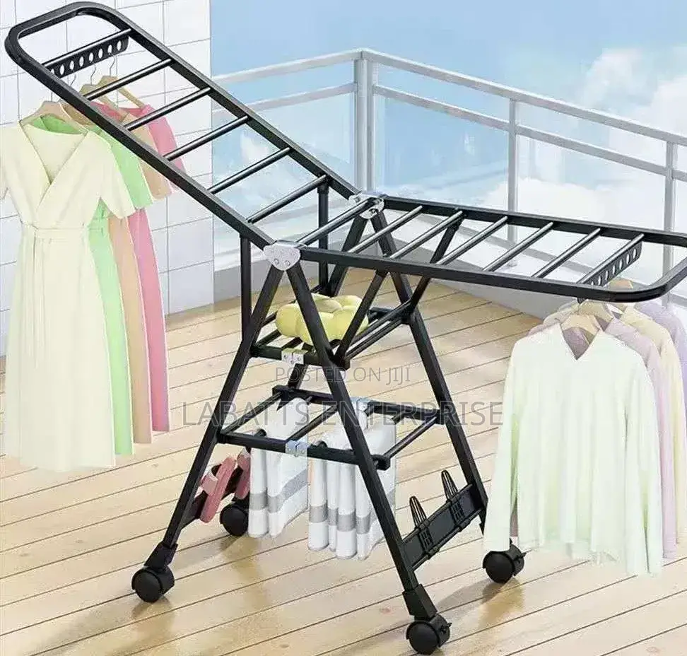 Foldable Clothes Drying Rack With Wheels