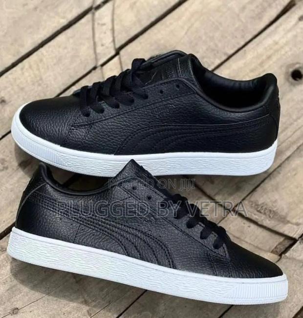 Puma Sede Leather Casuals in 'Black-White Coffee White Colourway'
