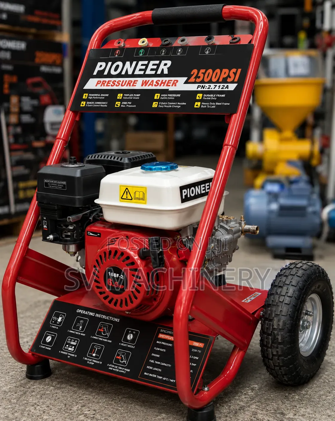 Heavy Duty 2500psi Pioneer Petrol Car Wash Machine