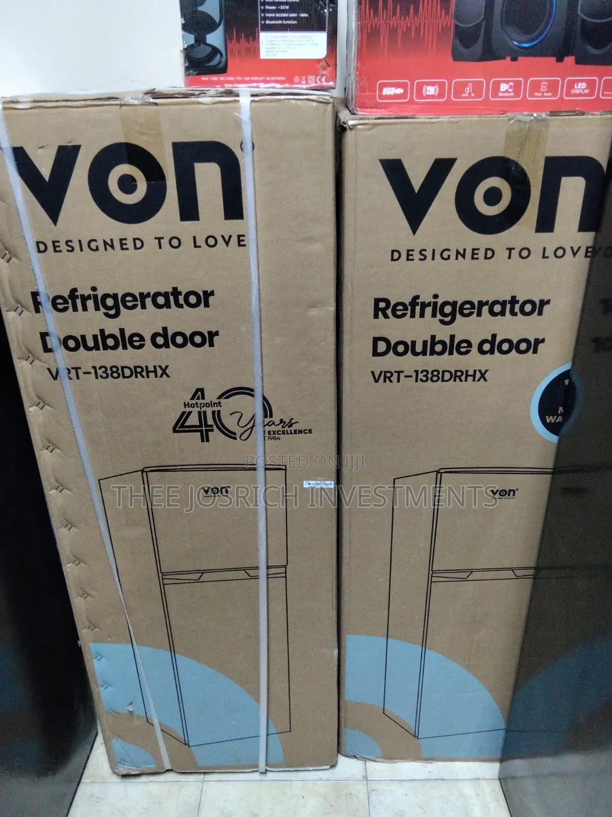 Von Refrigerator 138 Litres Double Door