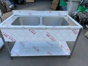 Stainless Steel 304 Double Bowl Washing Sink