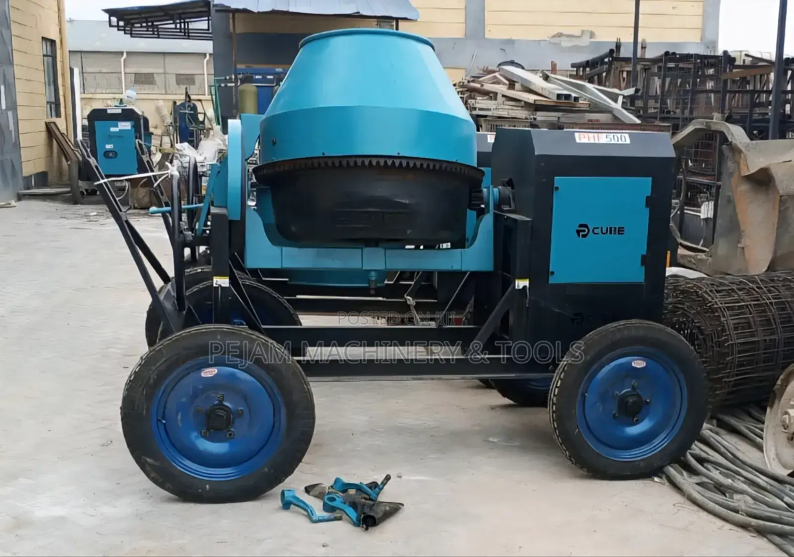 Cube Indian Concrete Mixer 8hp Diesel Engine