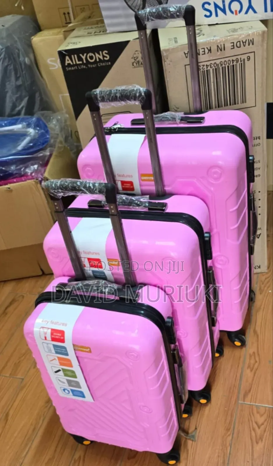 Fibre Suitcase 3 in 1 Multiple Colours