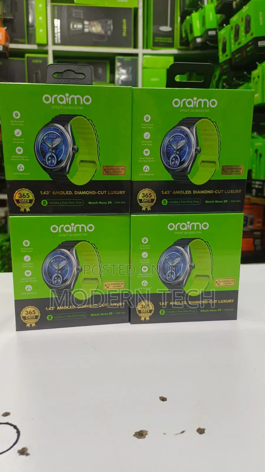 Oraimo Nova 2r Ultra-Clear Amoled Health Watch