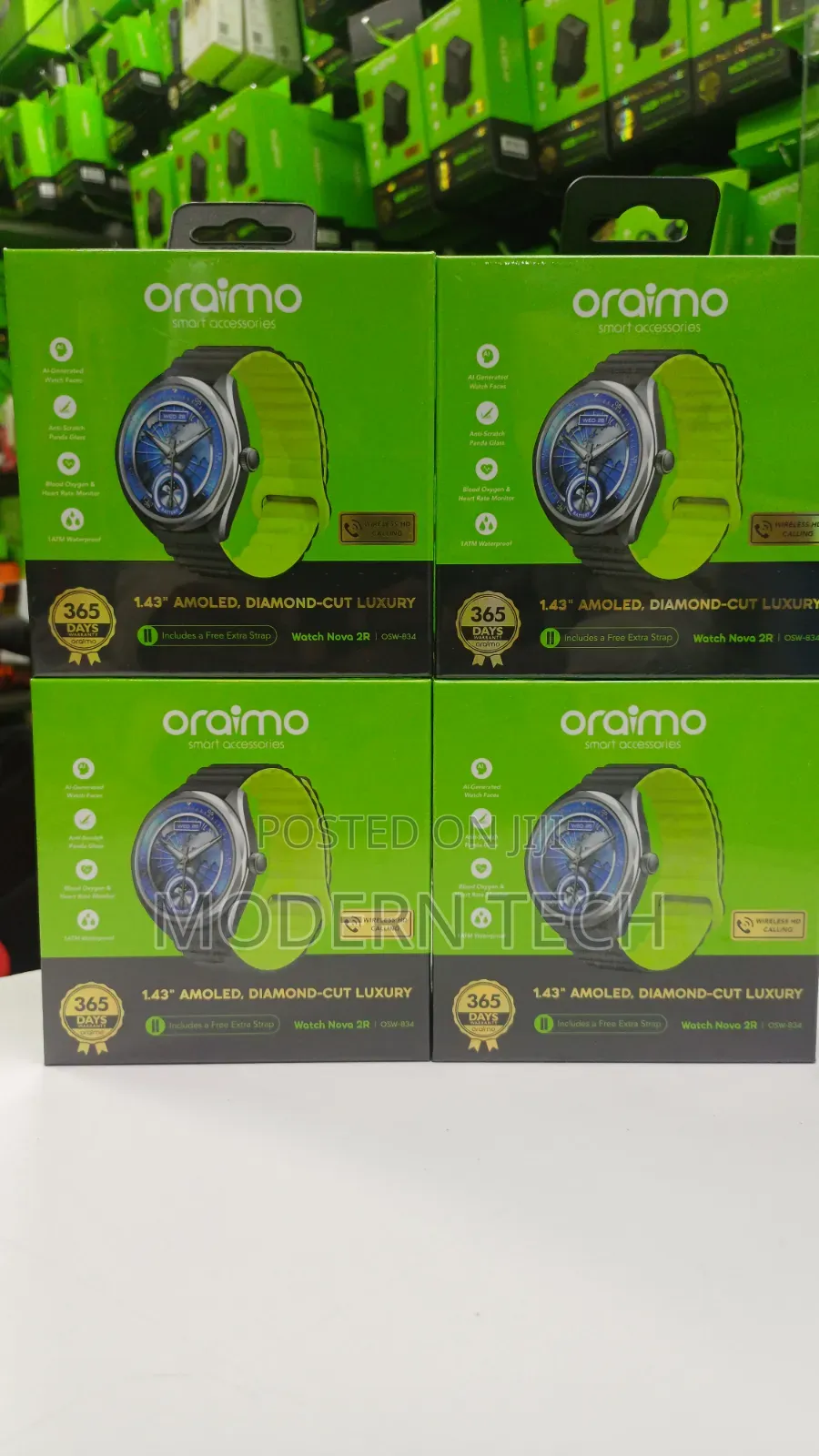 Oraimo Nova 2r Ultra-Clear Amoled Health Watch