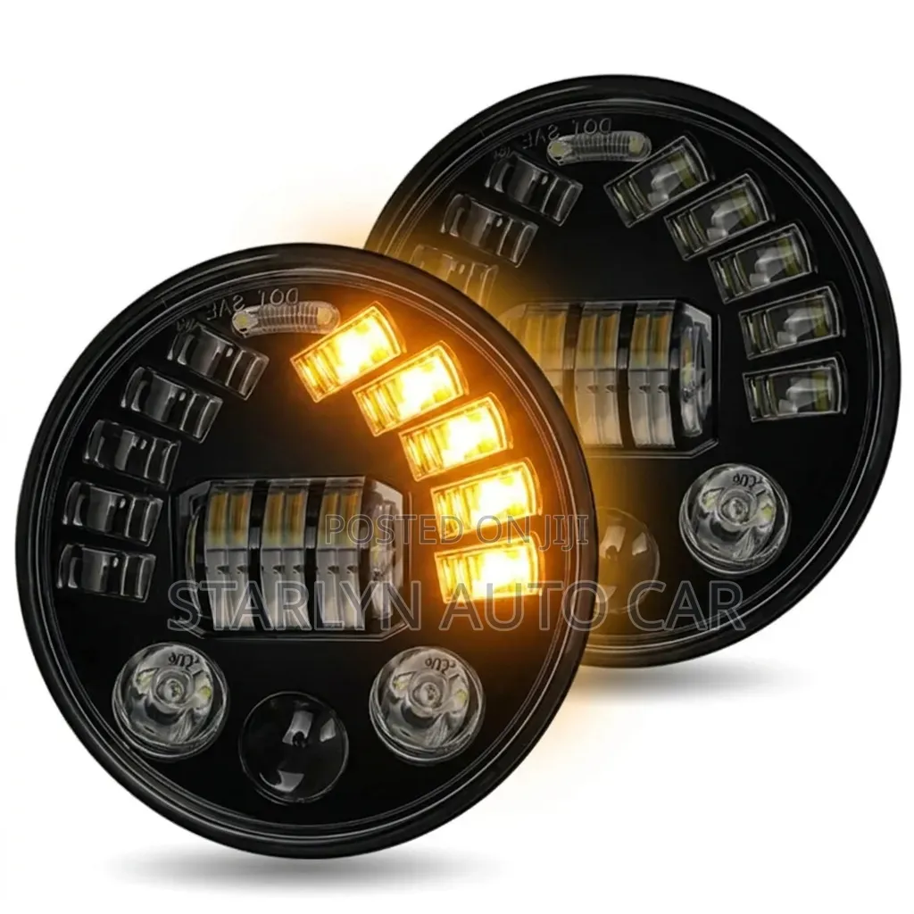 ​7-Inch Round Led Projector Headlights – Ultra Bright (Pair)