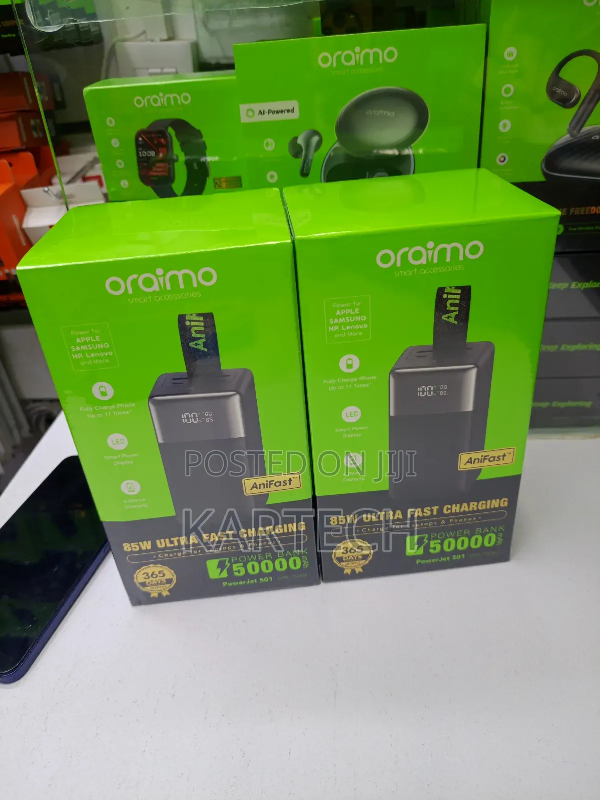 Oraimo Powerjet 501 85w 50,000mah Ultra Fast Charging Power Bank