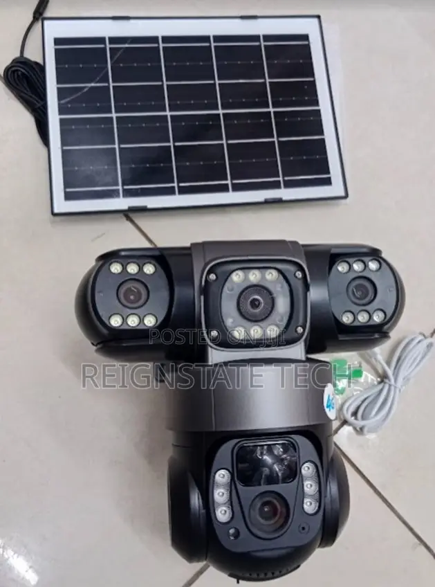 Solar-Powered Outdoor Security Camera Triple Lens Solar Wifi