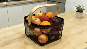 Square Pantry Mesh Wire Fruit Basket