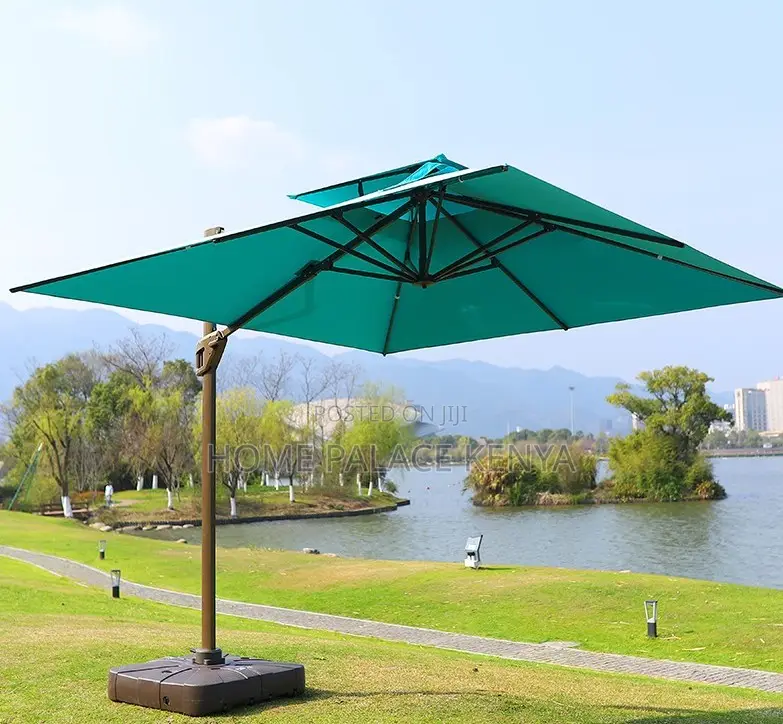 Garden Umbrella: Waterproof Solar Led Cantilever Umbrella