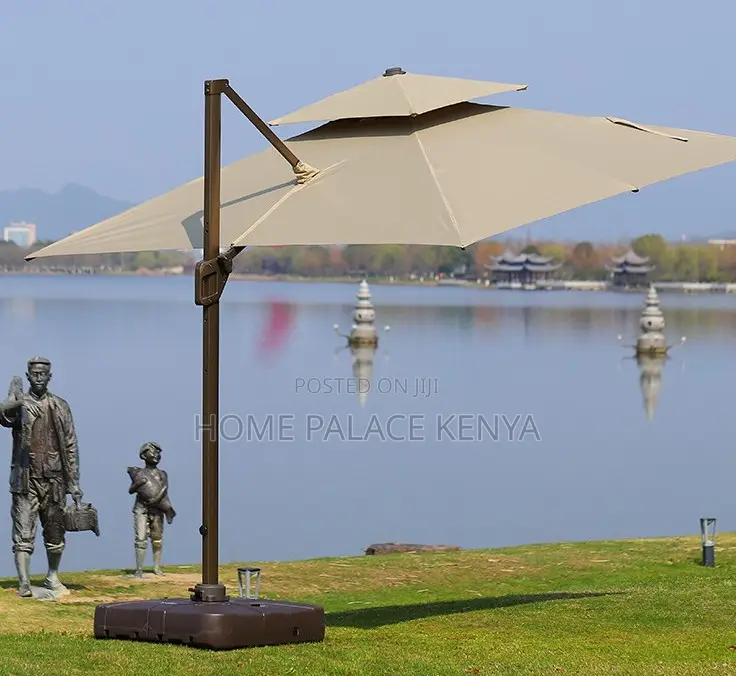 Garden Umbrella: Waterproof Solar Led Cantilever Umbrella