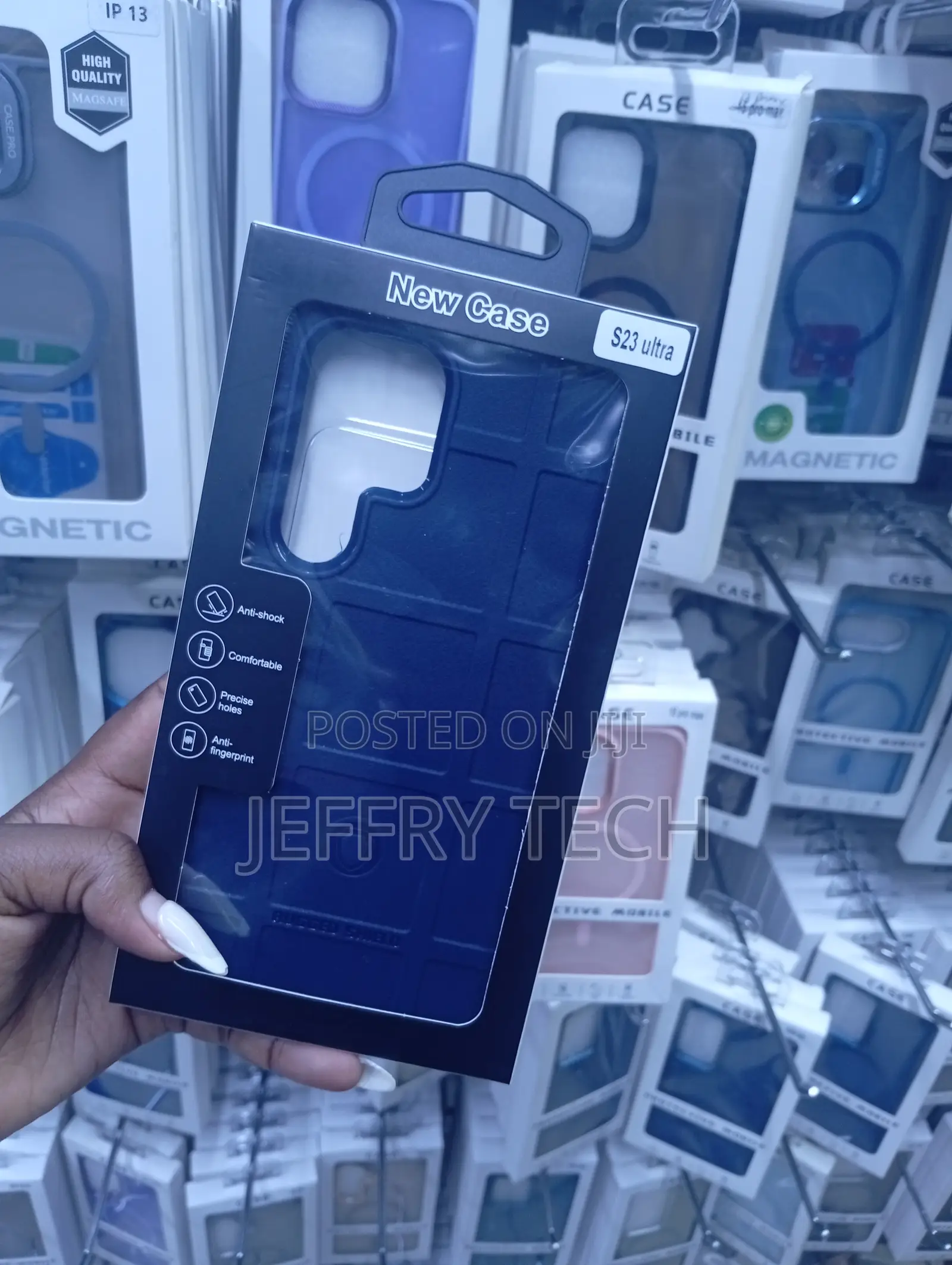 Samsung Galaxy S23 Ultra Dark Blue, Textured, Rugged Back Case