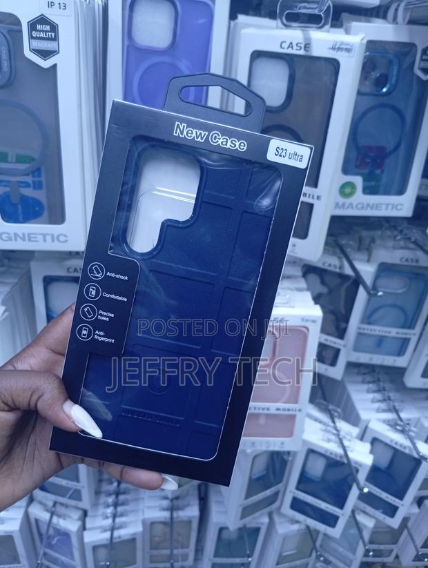 Samsung Galaxy S23 Ultra Dark Blue, Textured, Rugged Back Case - thumbnail 2