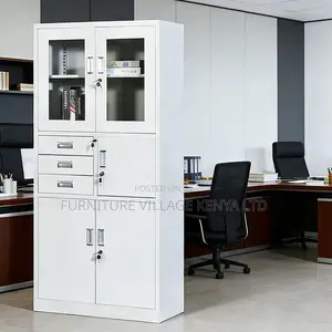 2-Door Metallic White Filling Safe Cabinet