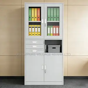 2-Door Metallic White Filling Safe Cabinet
