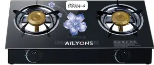 Ailyons 2-Burner Glass Top Gas Cooker