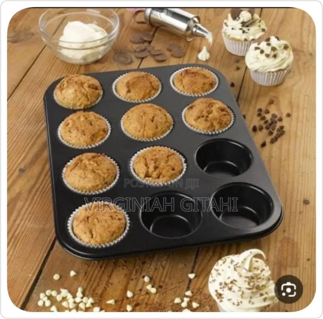 Nonstick 12 Hole Cupcakes Baking Tin Cup Cake Mould