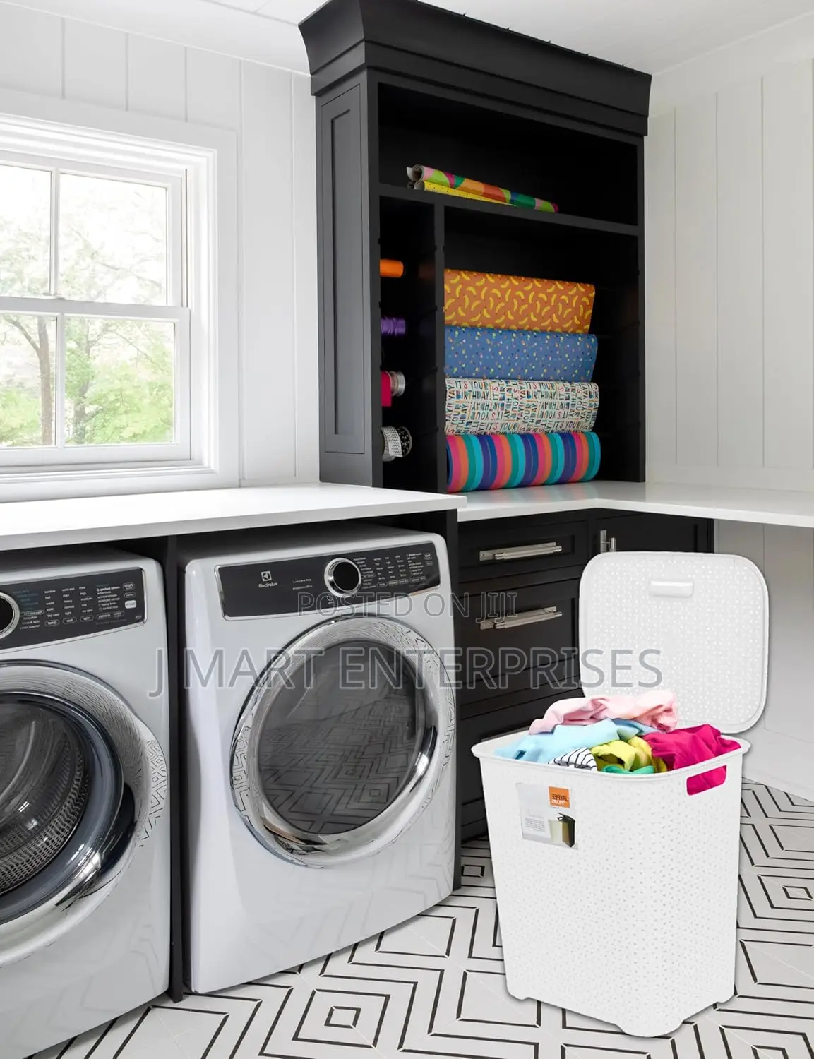 Laundry Basket With Lid “White” Virgin