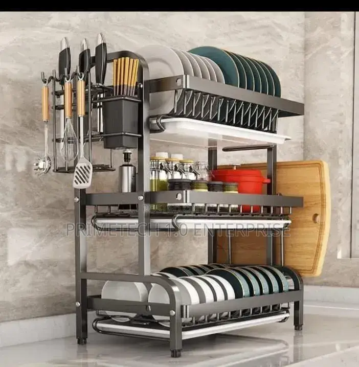 Advanced Black 3 Layer Dish Rack