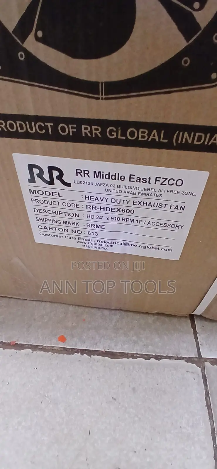 24 Inch Rr Industrial Fan