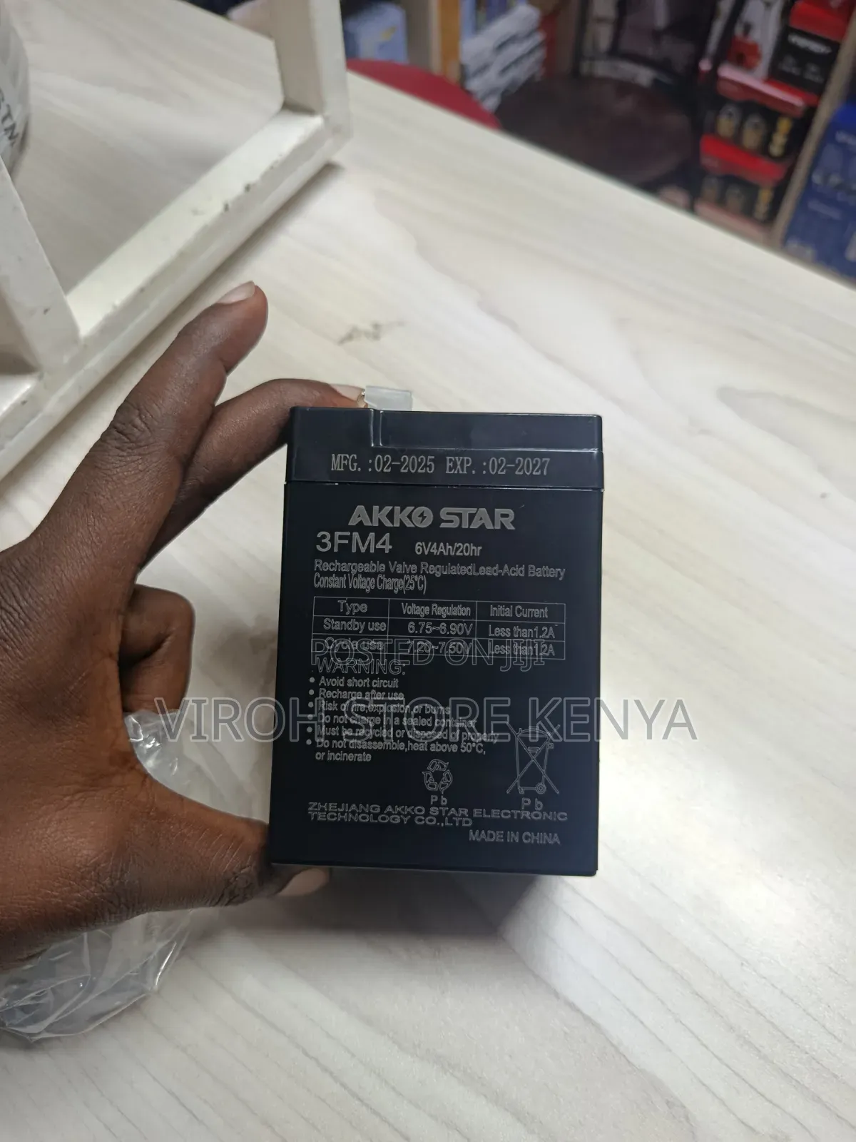 Original Akko Star 6v 4ah Battery – Rechargeable